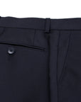 Navy Signature Super 110's Wool Regular Fit Trousers FORMAL TROUSERS Robert Old