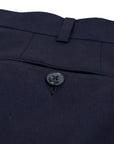 Navy Pure Cotton Loro Piana Slim Trousers  Robert Old   