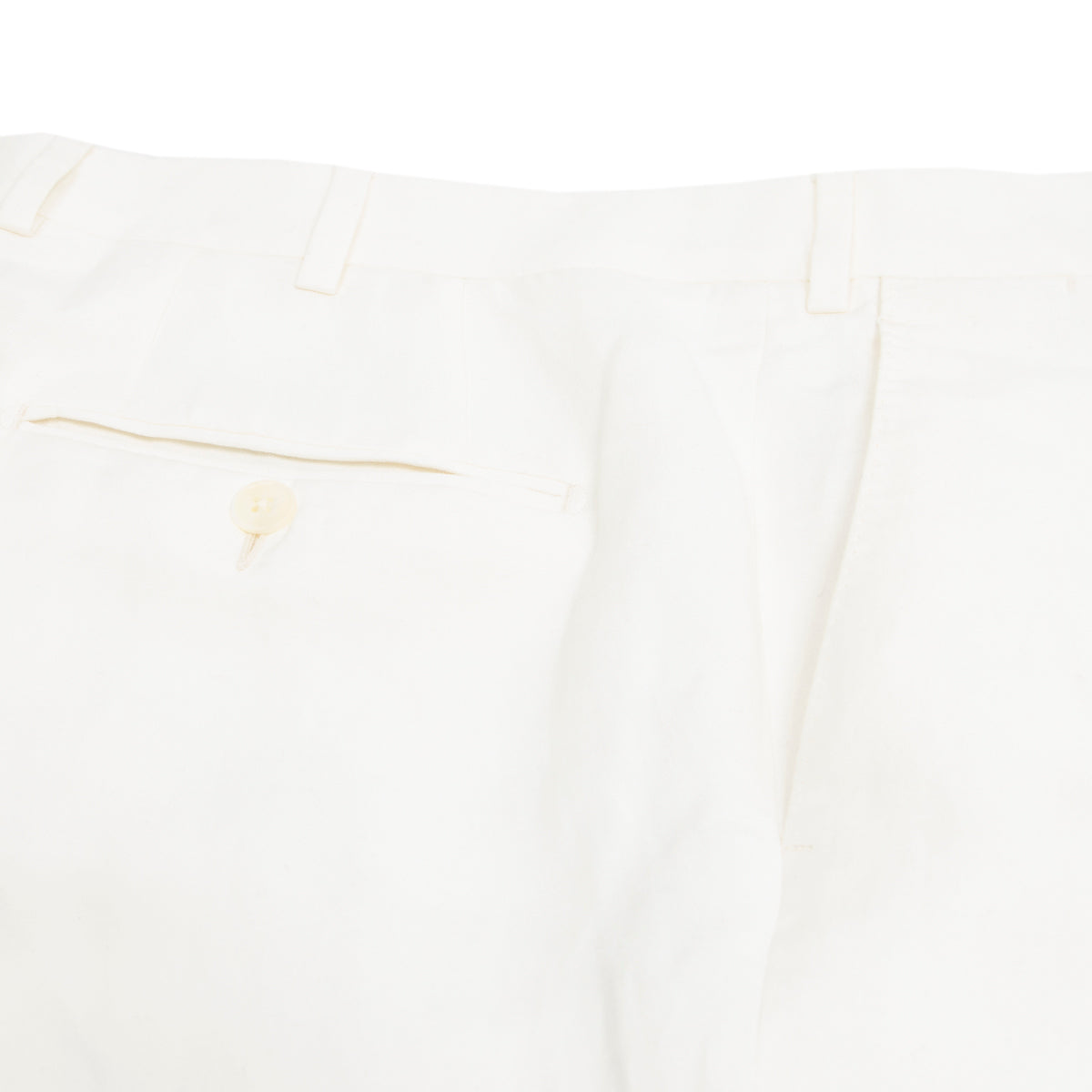 Cream Loro Piana Linen & Silk Regular Fit Trousers  Robert Old   