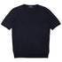 Navy 100% Silk Knit Lightweight T-Shirt KNITWEAR Robert Old