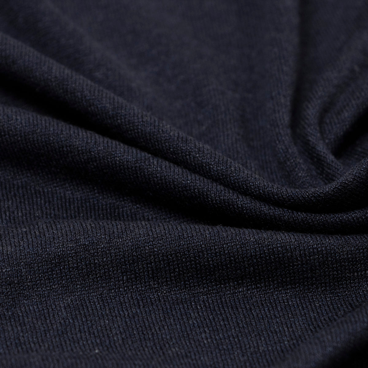 Navy 100% Silk Knit Lightweight T-Shirt  Robert Old   