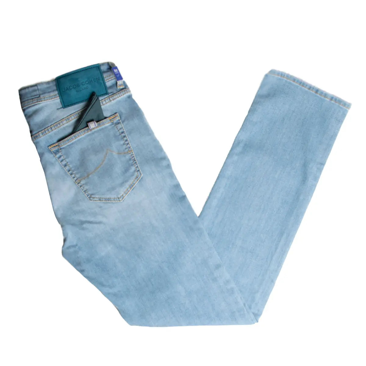 Light Wash ‘Bard’ Slim Fit Stretch Jeans  Jacob Cohen   