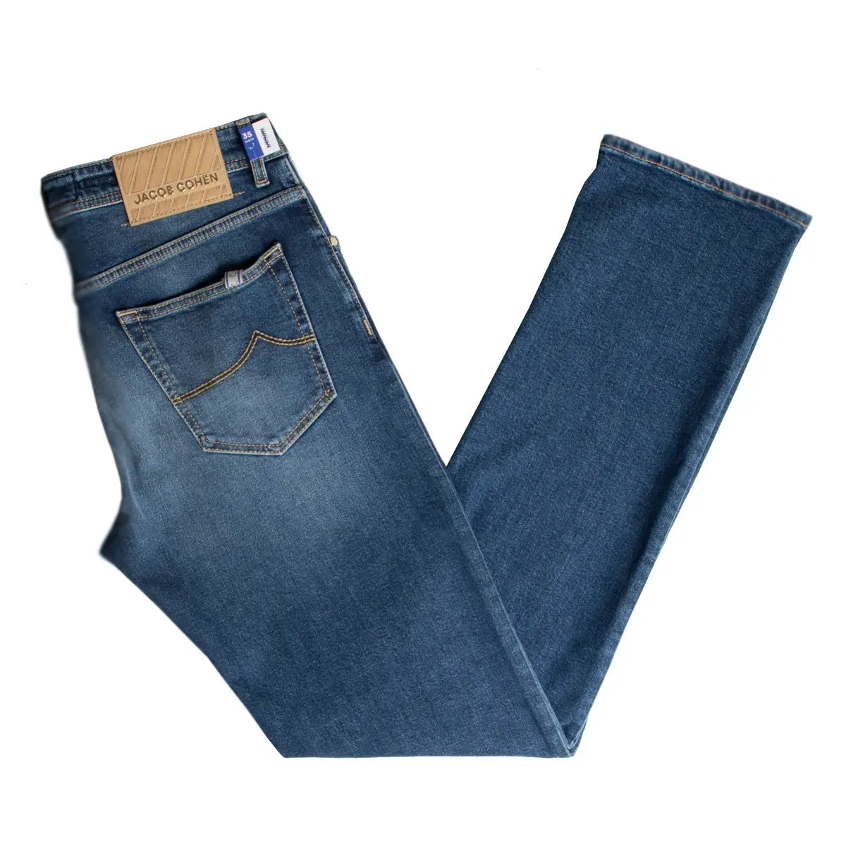 Mid-Wash ‘Eduard’ Straight Leg Jeans  Jacob Cohen   