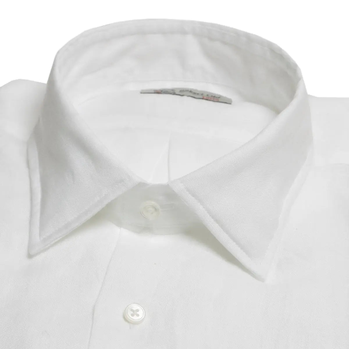 White Linen Long Sleeve Shirt  Robert Old   
