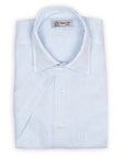 Light Blue Linen Short Sleeve Shirt  Robert Old   