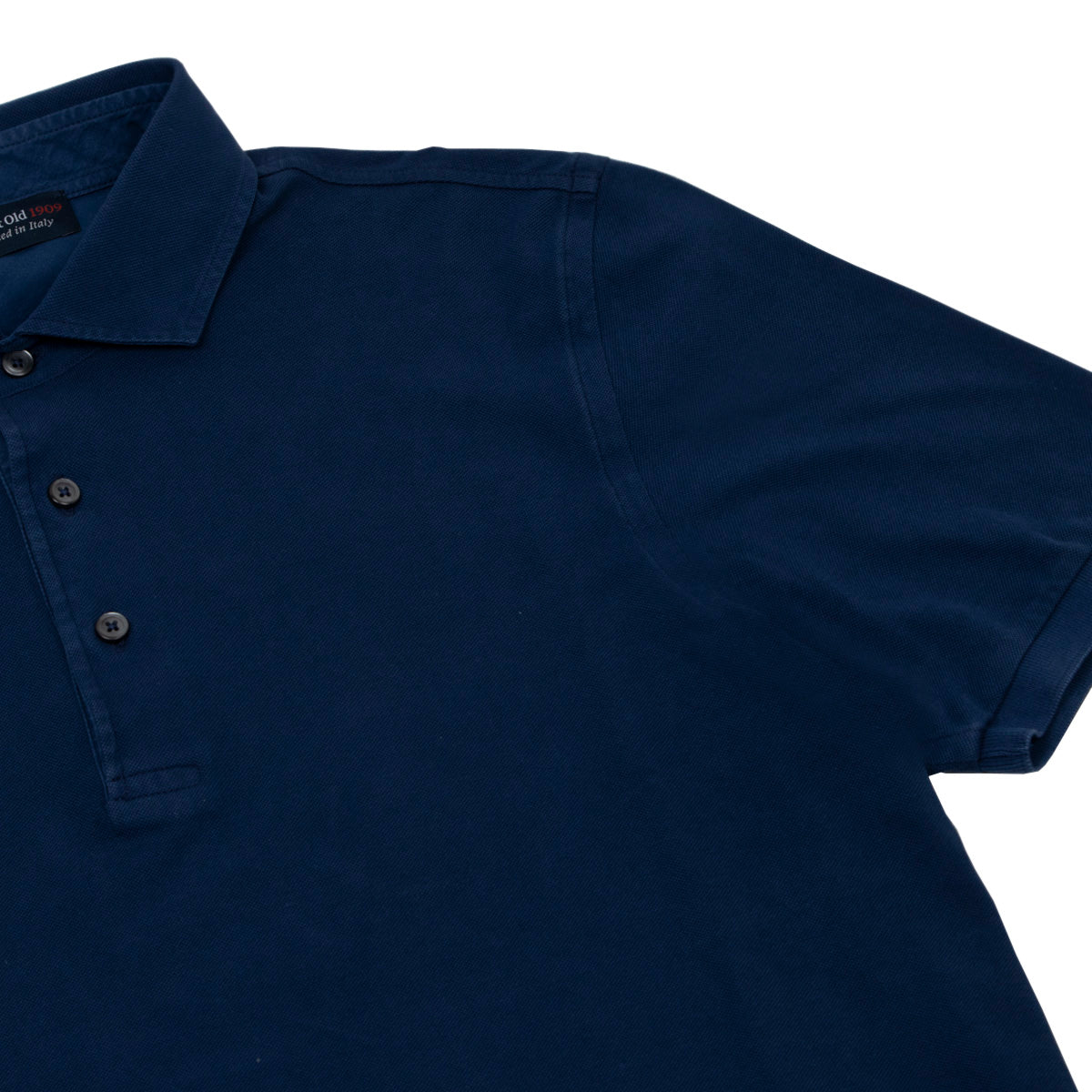 Light Navy 100% Cotton Short Sleeve Polo Shirt  Robert Old   