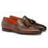 Brown Polished Leather Tassel Loafer SHOES Santoni