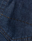 Dark Denim 'Milano' Regular FIt Cotton & Silk Jeans  Richard J Brown   