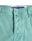 Sea Green ‘Bard’ Slim Fit Stretch Jeans  Jacob Cohen   