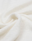 White Linen Open Collar Knitted Polo Shirt  Robert Old   