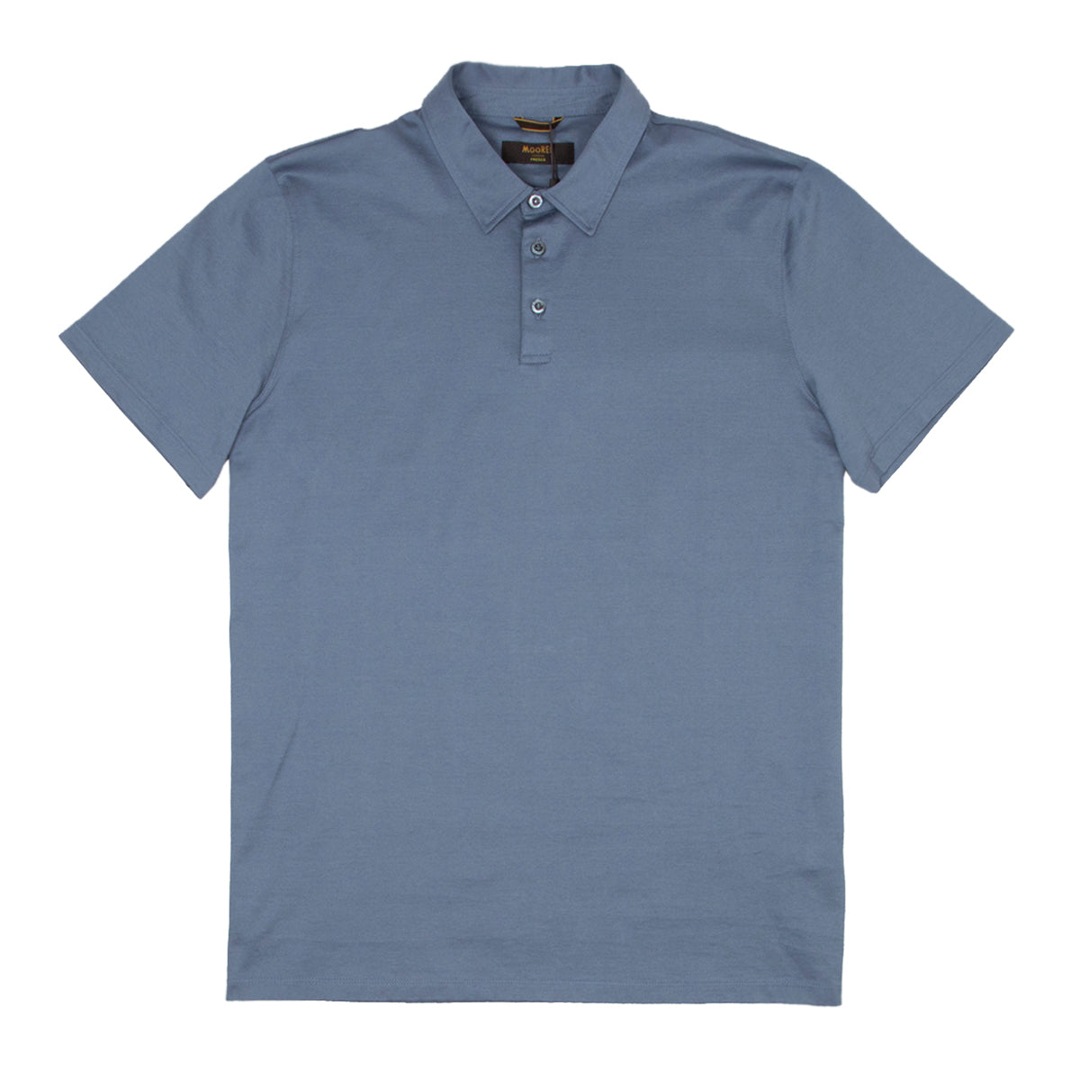 Light Blue 'Pachino' Cotton Jersey Polo Shirt  Moorer   