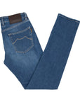 Moorer Mid-Wash Natural Indigo Slim Fit 'Credi' Denim Jeans JEANS MooRER