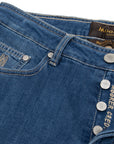 Moorer Mid-Wash Natural Indigo Slim Fit 'Credi' Denim Jeans JEANS MooRER