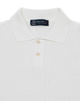 White 100% Cotton Knit Short Sleeve Polo Shirt S/S POLOS Robert Old