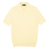 Yellow 100% Cotton Knit Short Sleeve Polo Shirt S/S POLOS Robert Old