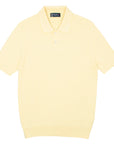 Yellow 100% Cotton Knit Short Sleeve Polo Shirt S/S POLOS Robert Old