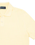 Yellow 100% Cotton Knit Short Sleeve Polo Shirt S/S POLOS Robert Old