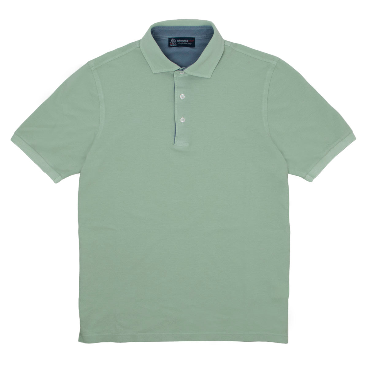 Green & Blue 100% Cotton Short Sleeve Polo Shirt  Robert Old   