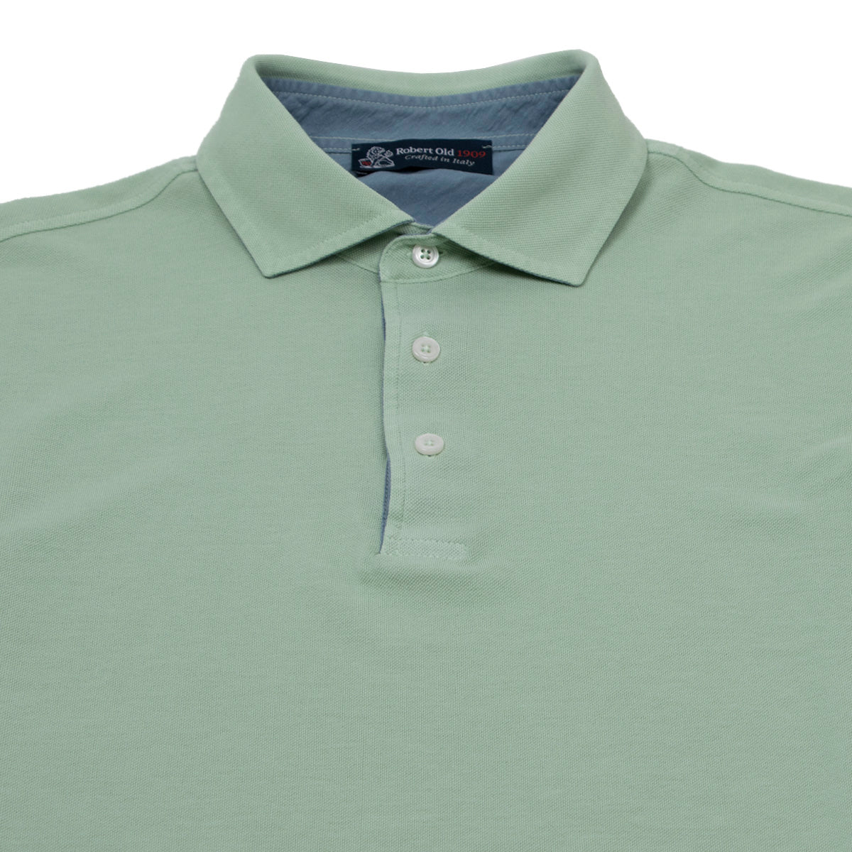 Green & Blue 100% Cotton Short Sleeve Polo Shirt  Robert Old   