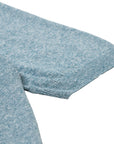 Turquoise Mélange Linen & Cotton Knit T-Shirt  Robert Old   