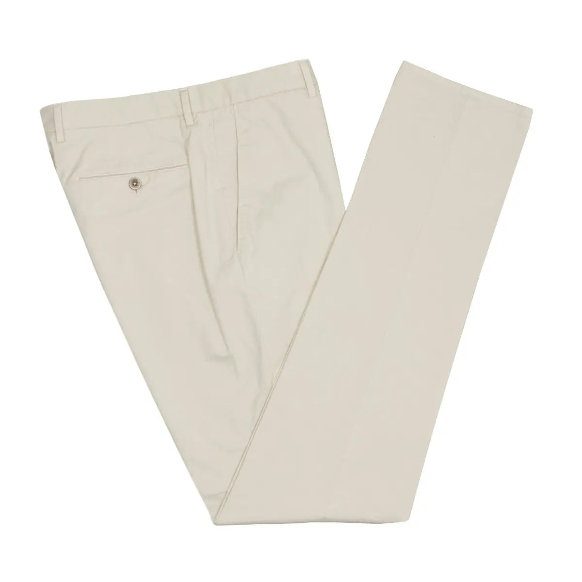Cream Slim Fit Stretch Cotton Chino CASUAL TROUSERS Robert Old   