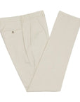 Cream Slim Fit Stretch Cotton Chino CASUAL TROUSERS Robert Old   