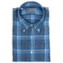 Blue Check Linen Button-Down Long Sleeve Shirt L/S SHIRTS Robert Old