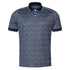 Navy Zigzag Jacquard Filo di Scozia Polo Shirt S/S POLOS Eton