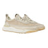 Beige Tumbled Leather and Suede Sneaker SHOES Santoni