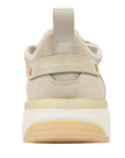 Beige Tumbled Leather and Suede Sneaker SHOES Santoni