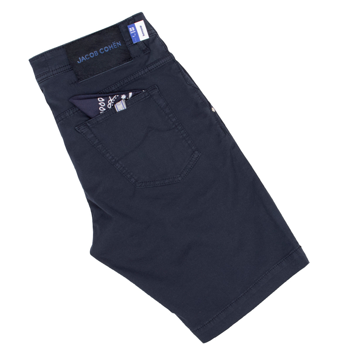 Navy Blue Lou Five Pocket Shorts  Jacob Cohën   