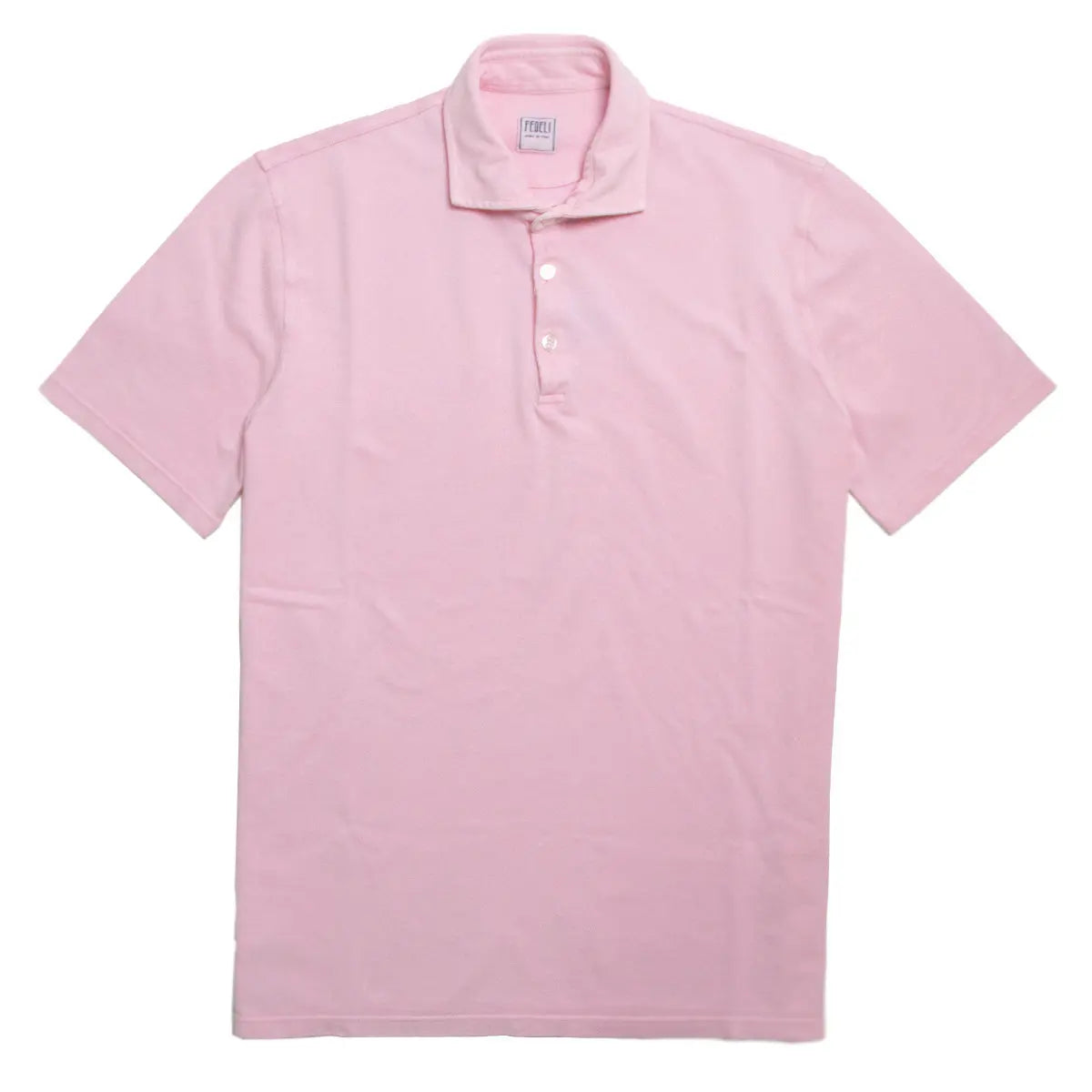 Pink 100% Cotton Pique Polo Shirt  FEDELI   