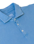 Mid Blue 100% Cotton Pique Polo Shirt  FEDELI   