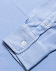 Light Blue 100% Cotton Jersey Polo Shirt  FEDELI   