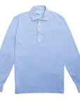 Light Blue 100% Cotton Jersey Polo Shirt  FEDELI   