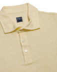 Yellow Linen & Cotton Short Sleeve Polo Shirt S/S POLOS FEDELI