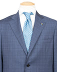 Blue Check “Natural Soft” Pure Wool Suit  Belvest   