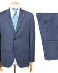 Blue Check “Natural Soft” Pure Wool Suit  Belvest   