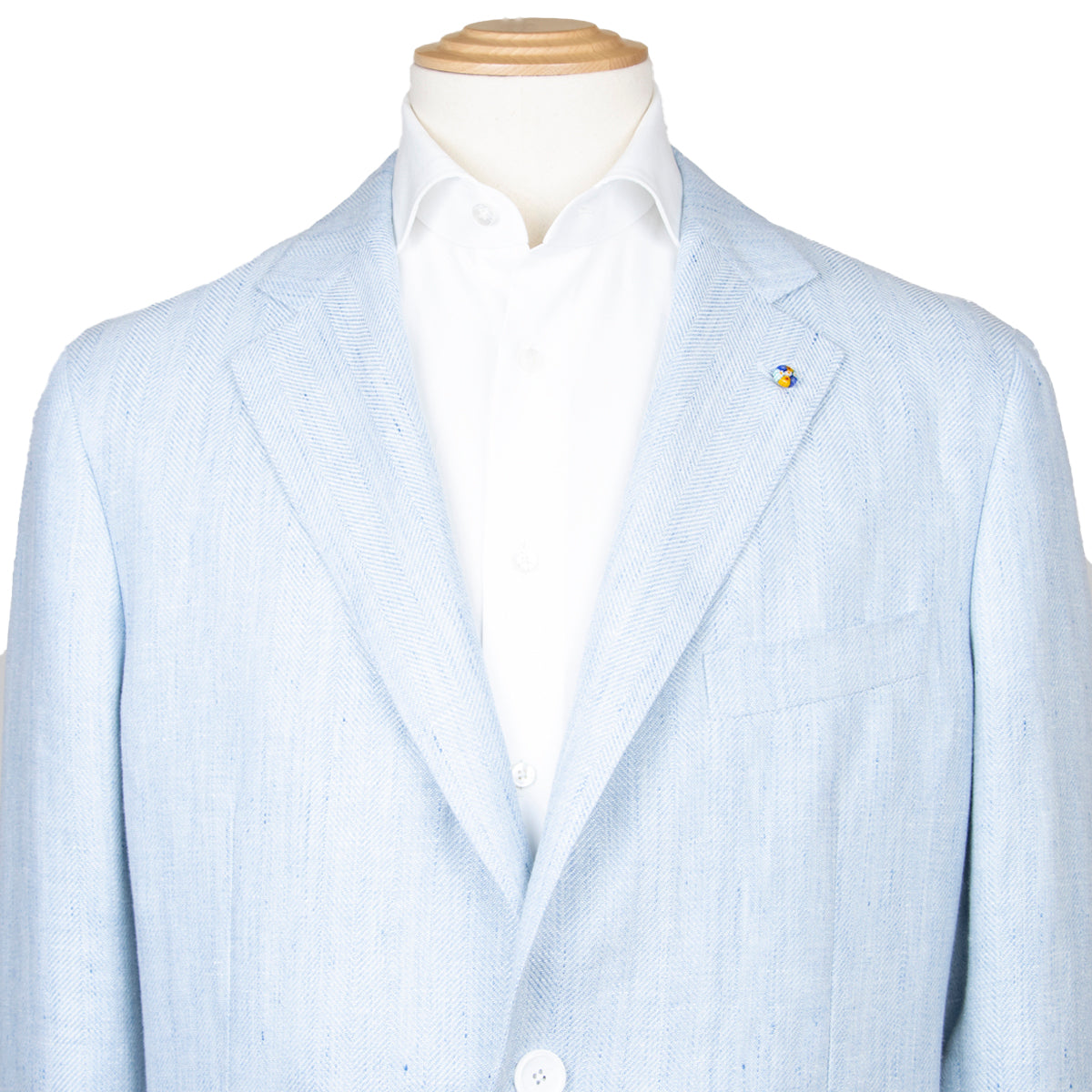 Light Blue Twill Linen & Wool ‘’Jacket In The Box’’  Belvest   