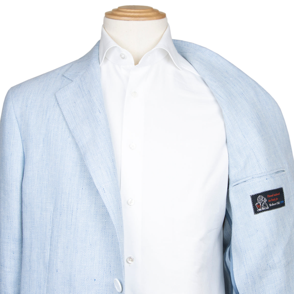 Light Blue Twill Linen & Wool ‘’Jacket In The Box’’  Belvest   