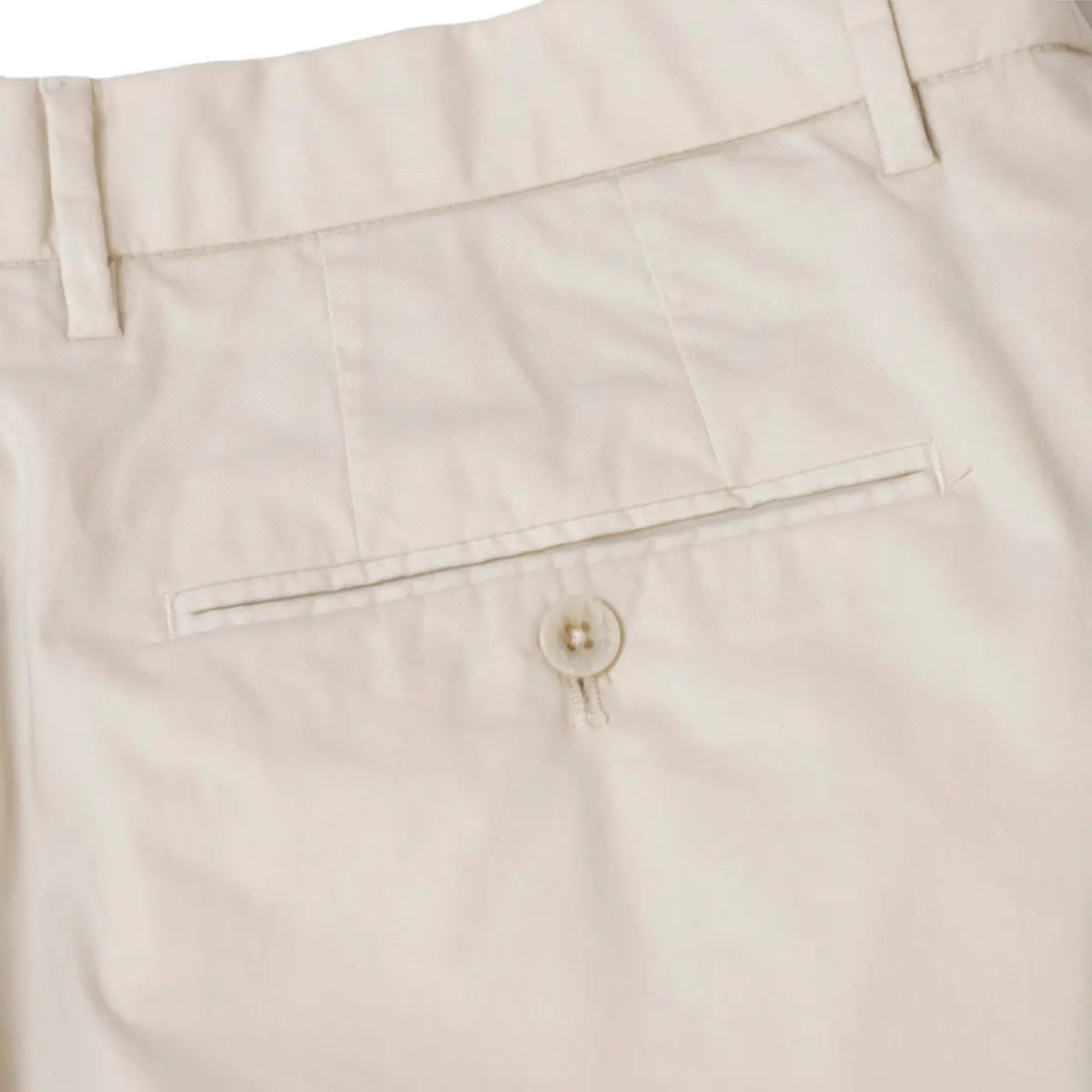 Cream Cotton Stretch Fit Chino Shorts  Robert Old   