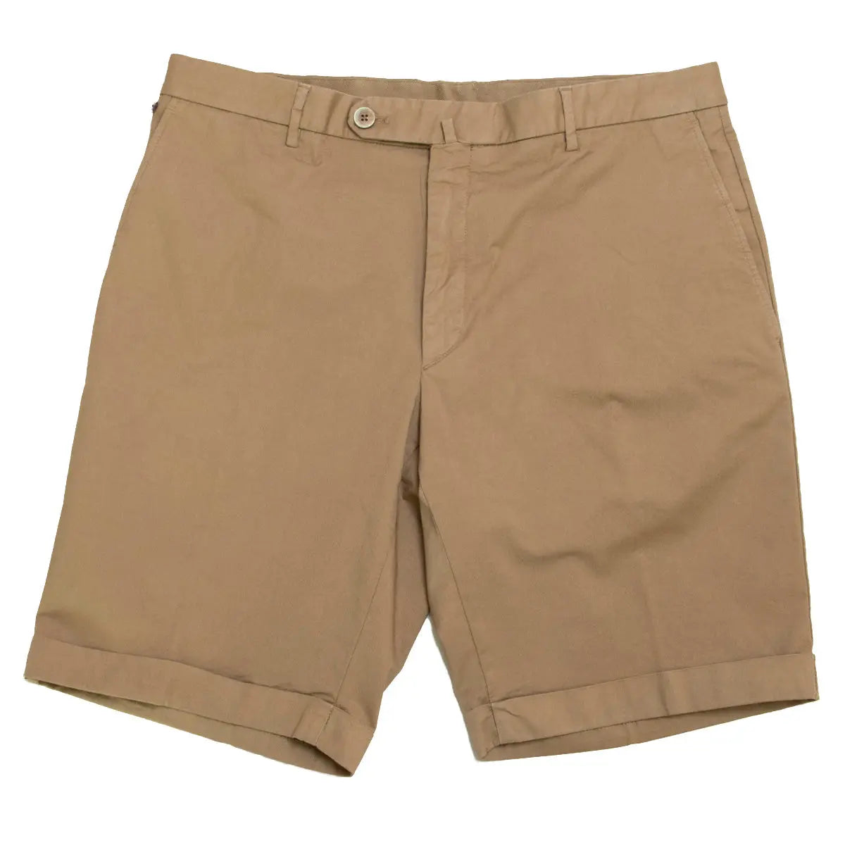 Sand Cotton Stretch Slim Fit Chino Shorts  Robert Old   