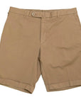 Sand Cotton Stretch Slim Fit Chino Shorts  Robert Old   