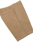 Sand Cotton Stretch Slim Fit Chino Shorts  Robert Old   