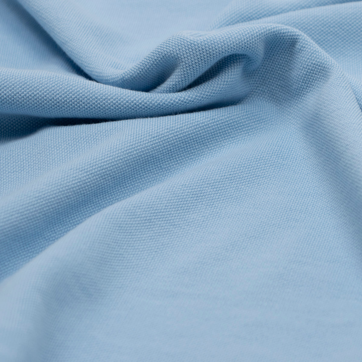 Light Blue 100% Cotton Short Sleeve Polo Shirt  Robert Old   