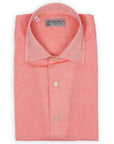 Pink Cotton & Linen Long Sleeve Shirt  Robert Old   