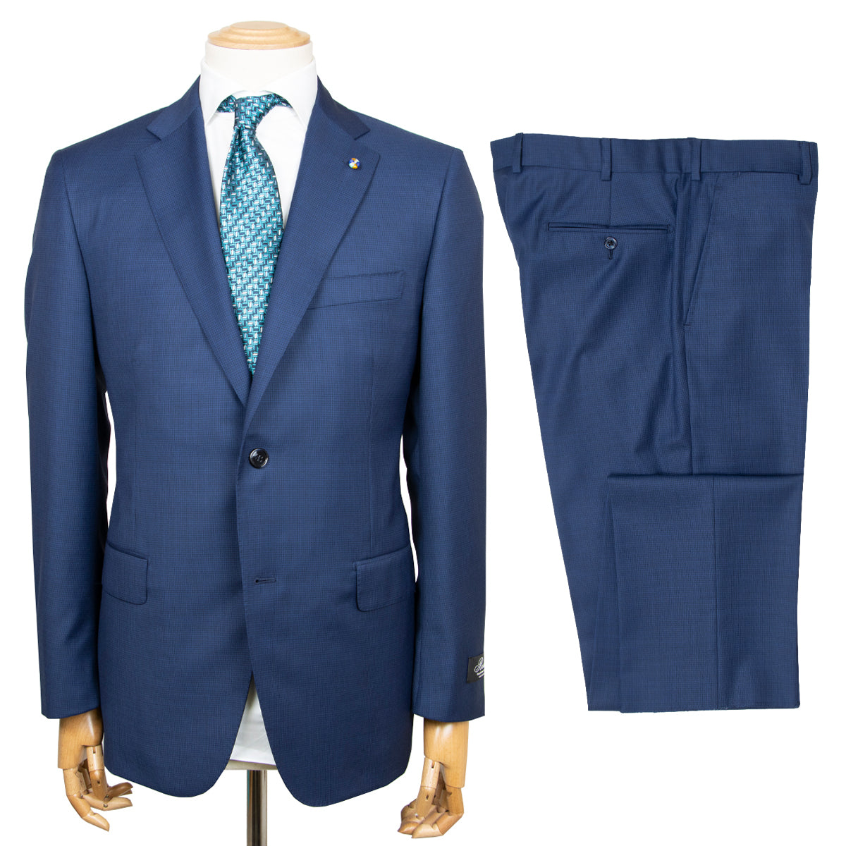 Navy Pure Wool “CEO” Handcrafted Suit  Belvest   