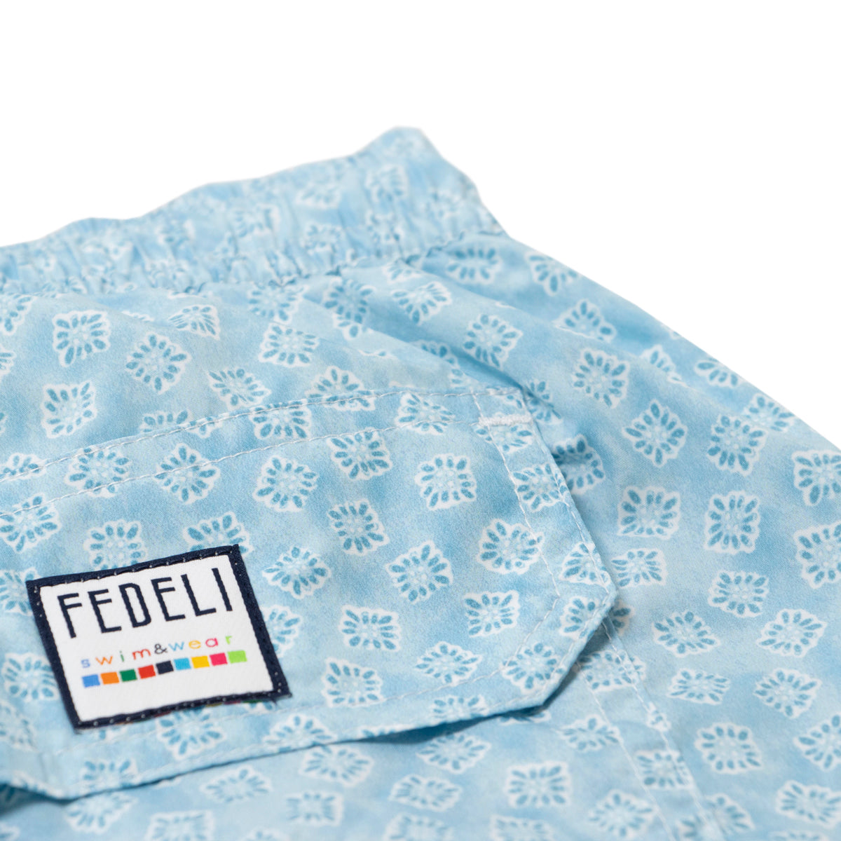 Blue 100% Recycled Polyester 'Madeira' Swim Shorts  FEDELI   