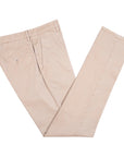 Beige Stretch Cotton Twill Chinos  Robert Old   