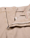 Beige Stretch Cotton Twill Chinos  Robert Old   